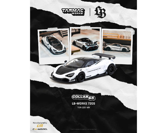 Tarmac Works 1:64 LB-WORKS 720S With Extra Wheels – White