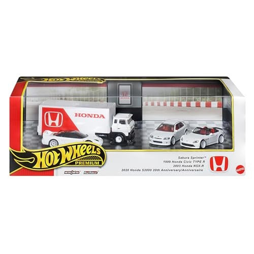 Hot Wheels 1:64 2025 Premium Collector Diorama - Honda Set Civic Type-R, NSX-R, S2000 *SEALED CASE OF 2 SETS*