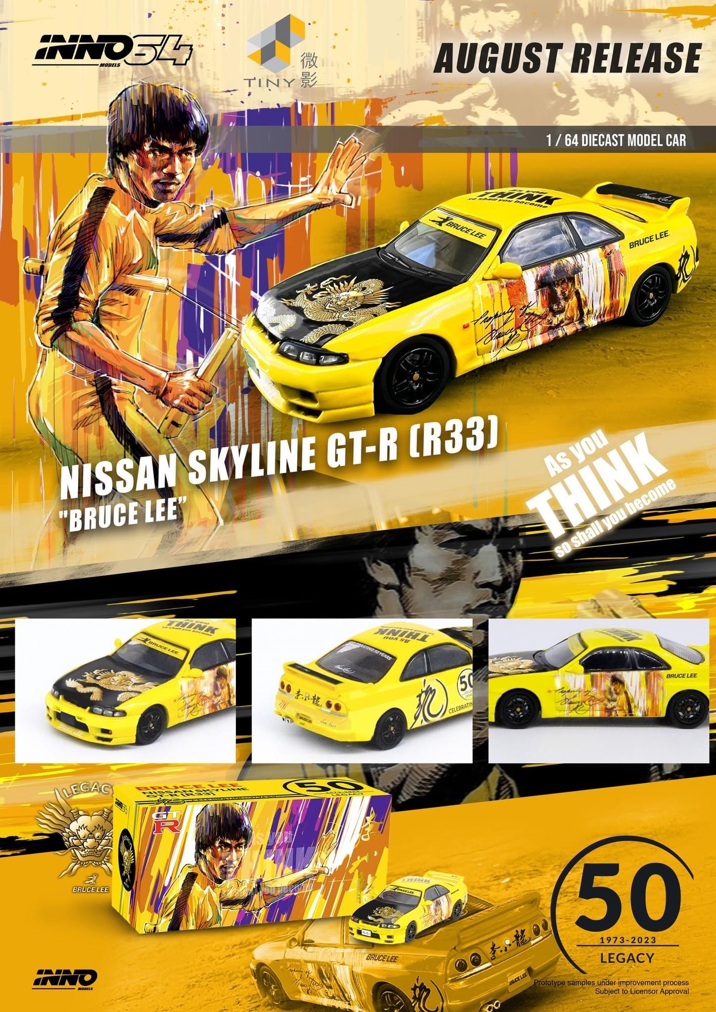 Inno64 1:64 Nissan Skyline GT-R - Bruce Lee Tribute