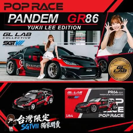 Pop Race X SGTVII 1:64 Pandem GR86 Yukii Lee Edition - GL LAB 10th Anniversary