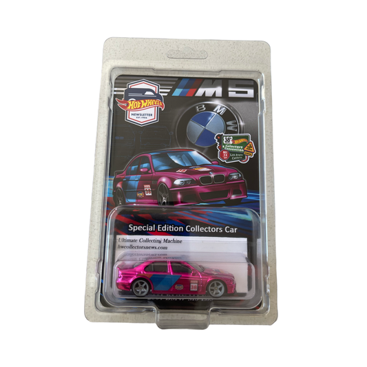 Hot Wheels 1:64 2024 LA Convention Newsletter Exclusive Pink Chrome BMW M5