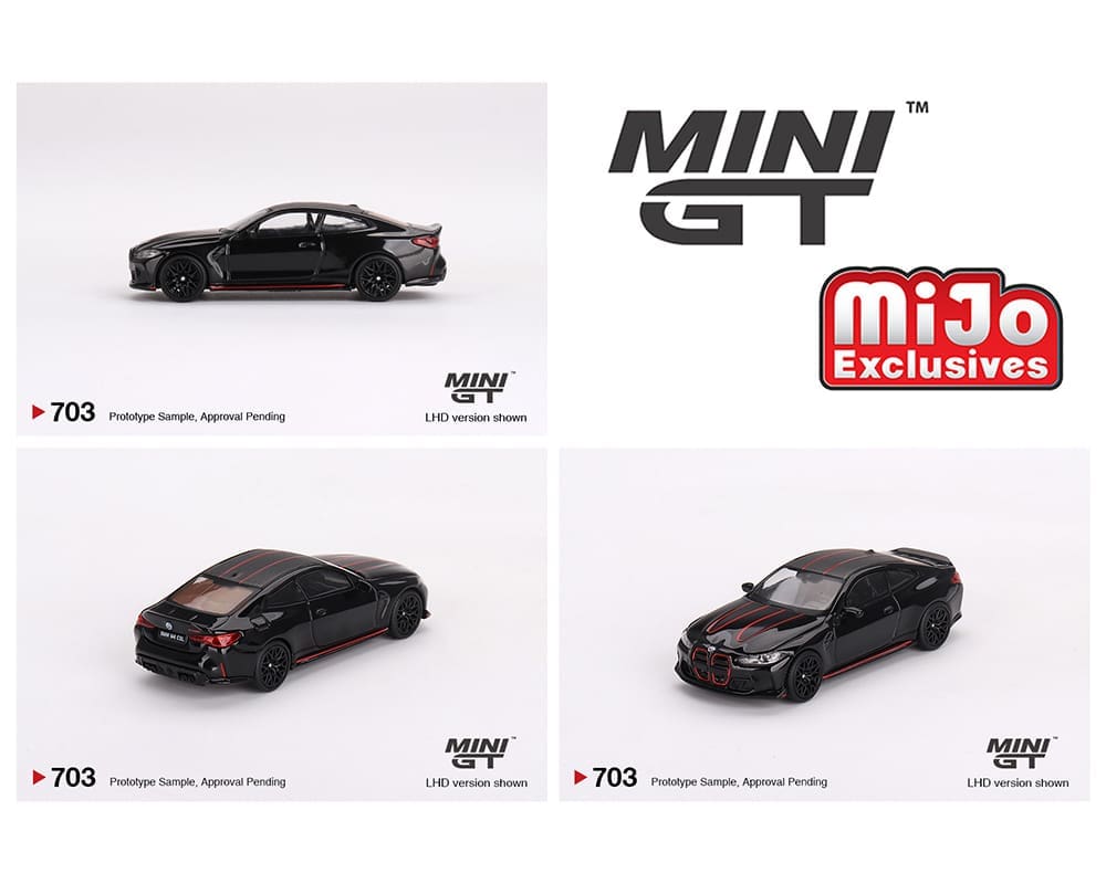 MiniGT 1:64 BMW M4 CSL – Black Sapphire – MiJo Exclusive #703