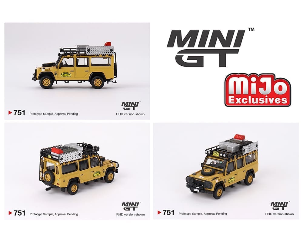 MiniGT 1:64 Land Rover Defender 110 1989 Camel Trophy Amazon Team Japan – MiJo Exclusive #751