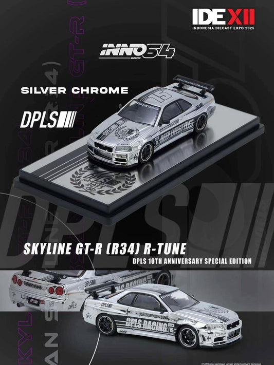 Inno64 1:64 Nissan Skyline GT-R (R34) R-Tune DPLS 10th Anniversary Special Edition - 2025 Indonesia Diecast Expo Exclusive