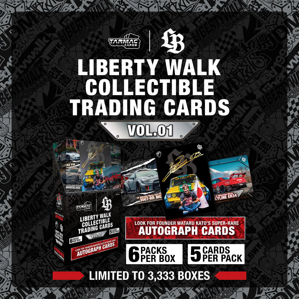 Tarmac Works - Tarmac Cards - Liberty Walk Collectible Trading Cards Vol.01 - 1 Sealed Box (6packs)