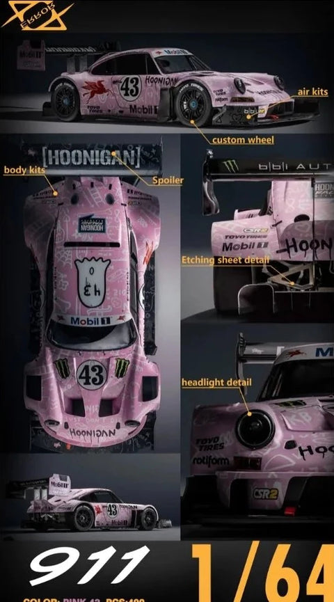 Error404 1:64 Hoonigan Porsche 911 Pikes Peak 1400HP Hoonipigasus - Resin Model