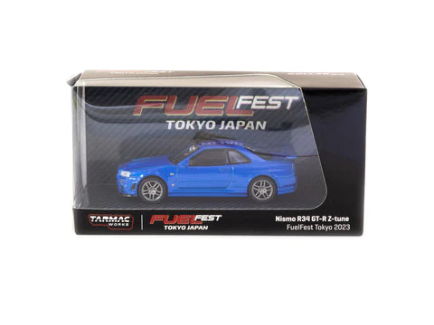 Tarmac Works X Schuco 1:64 Nismo R34 GT-R Z-Tune *FuelFest Tokyo 2023 Exclusive* - Collab64