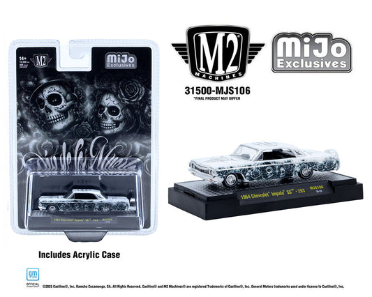 M2 Machines 1:64 2026 “Dia De Los Muertos” 1964 Chevrolet Impala SS Hard Top Lowriders