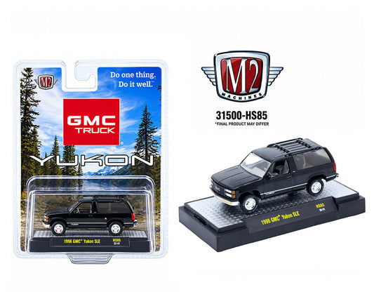 M2 Machines 1:64 1996 GMC Yukon SLE – Black – Hobby Exclusive