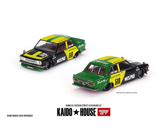 MiniGT X Kaido House 1:64 Datsun Street 510 Racing V2 – Black Yellow