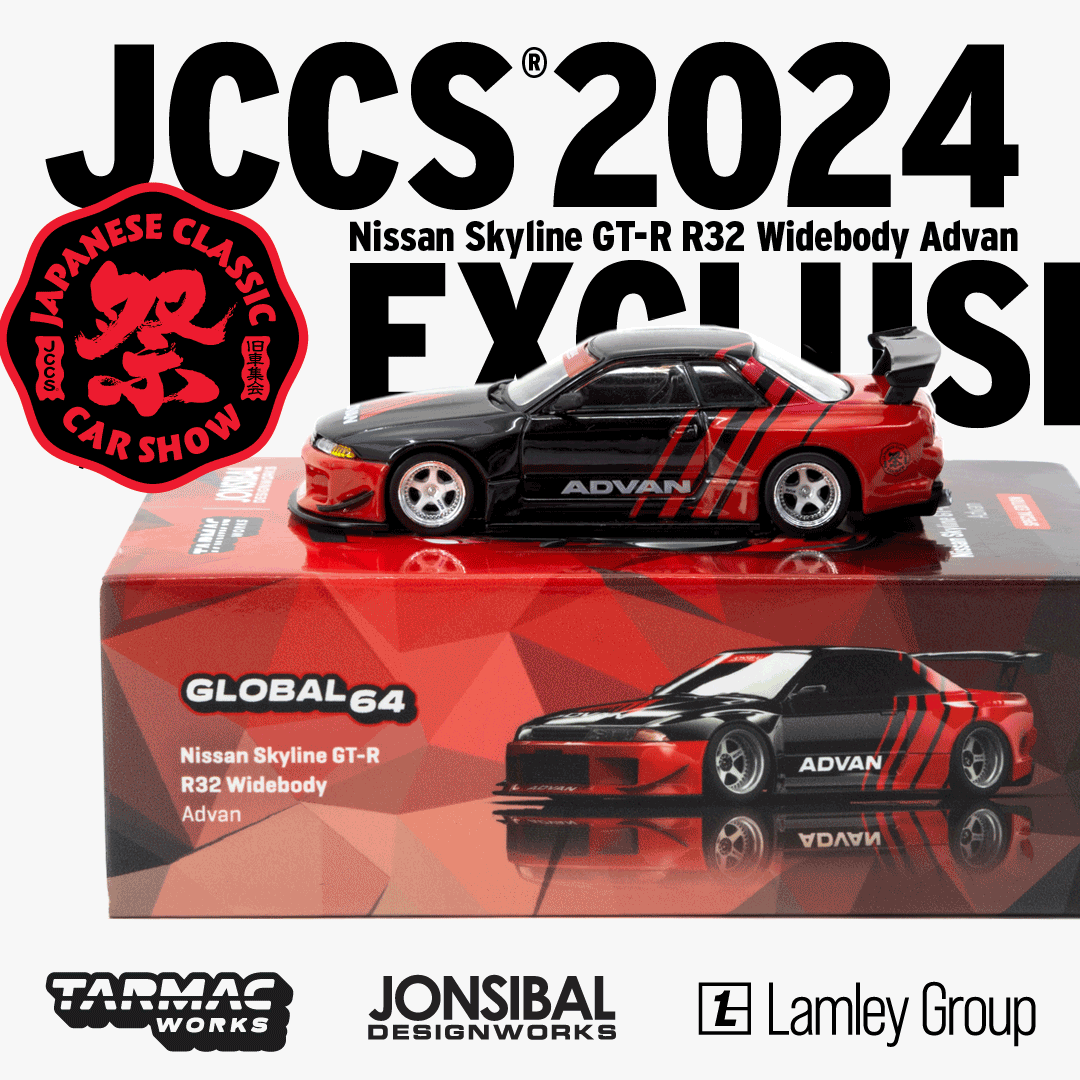 Tarmac Works 1:64 2024 JCCS Exclusive Nissan Skyline GT-R R32 Advan