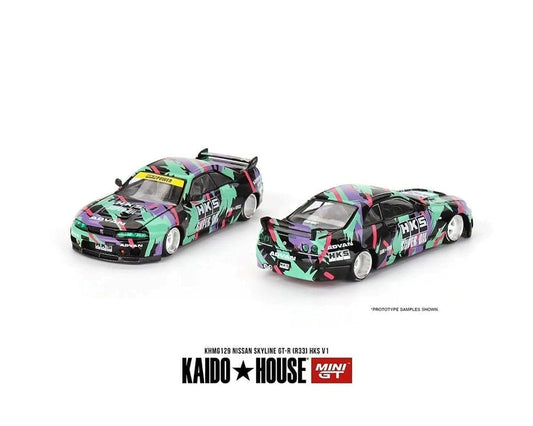 MiniGT X Kaido House 1:64 Nissan Skyline GT-R (R33) HKS V1 – Black Green