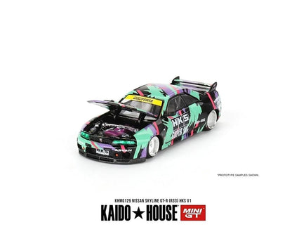 MiniGT X Kaido House 1:64 Nissan Skyline GT-R (R33) HKS V1 – Black Green