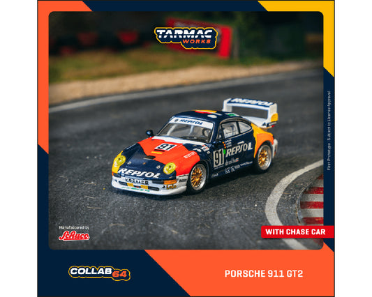 Tarmac Works x Schuco 1:64 Porsche 911 GT2 24h LE MANS 1995 #91 - Global64