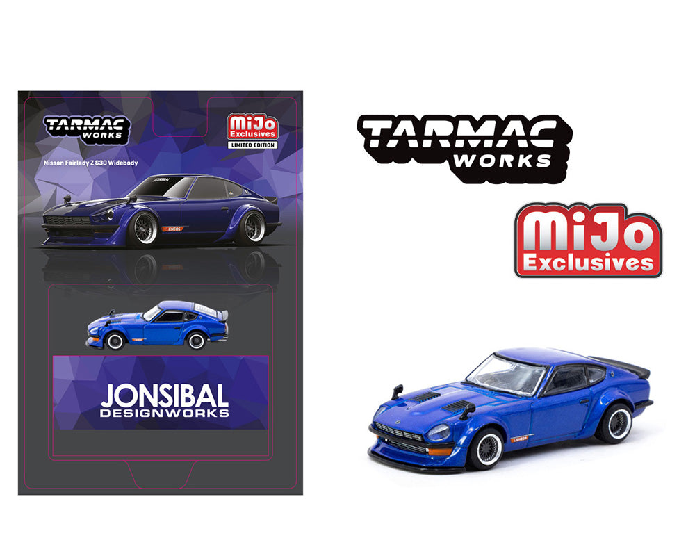 Tarmac Works 1:64 Nissan Fairlady Z S30 Widebody By Jon Sibal – Blue