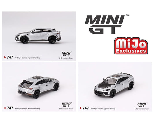 MiniGT 1:64 Lamborghini Urus Performante – Grigio Nimbus – MiJo Exclusive #747