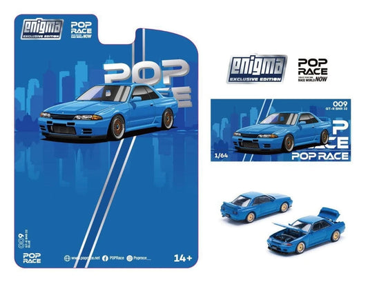 Pop Race X Enigma 1:64 Nissan Skyline GT-R R32 - Bayside Blue