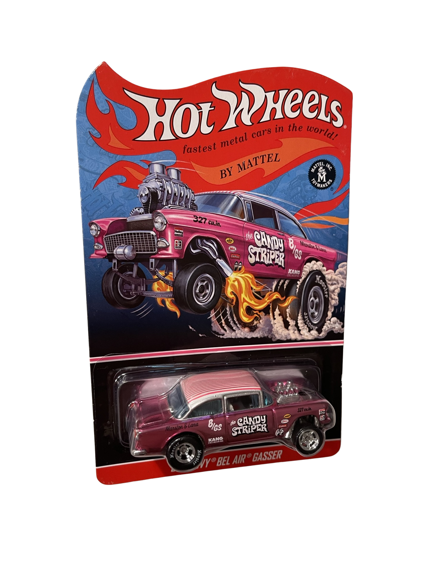 Hot Wheels 1:64 2014 RLC Red Line Club ‘55 Chevy Bel Air Gasser Candy Striper