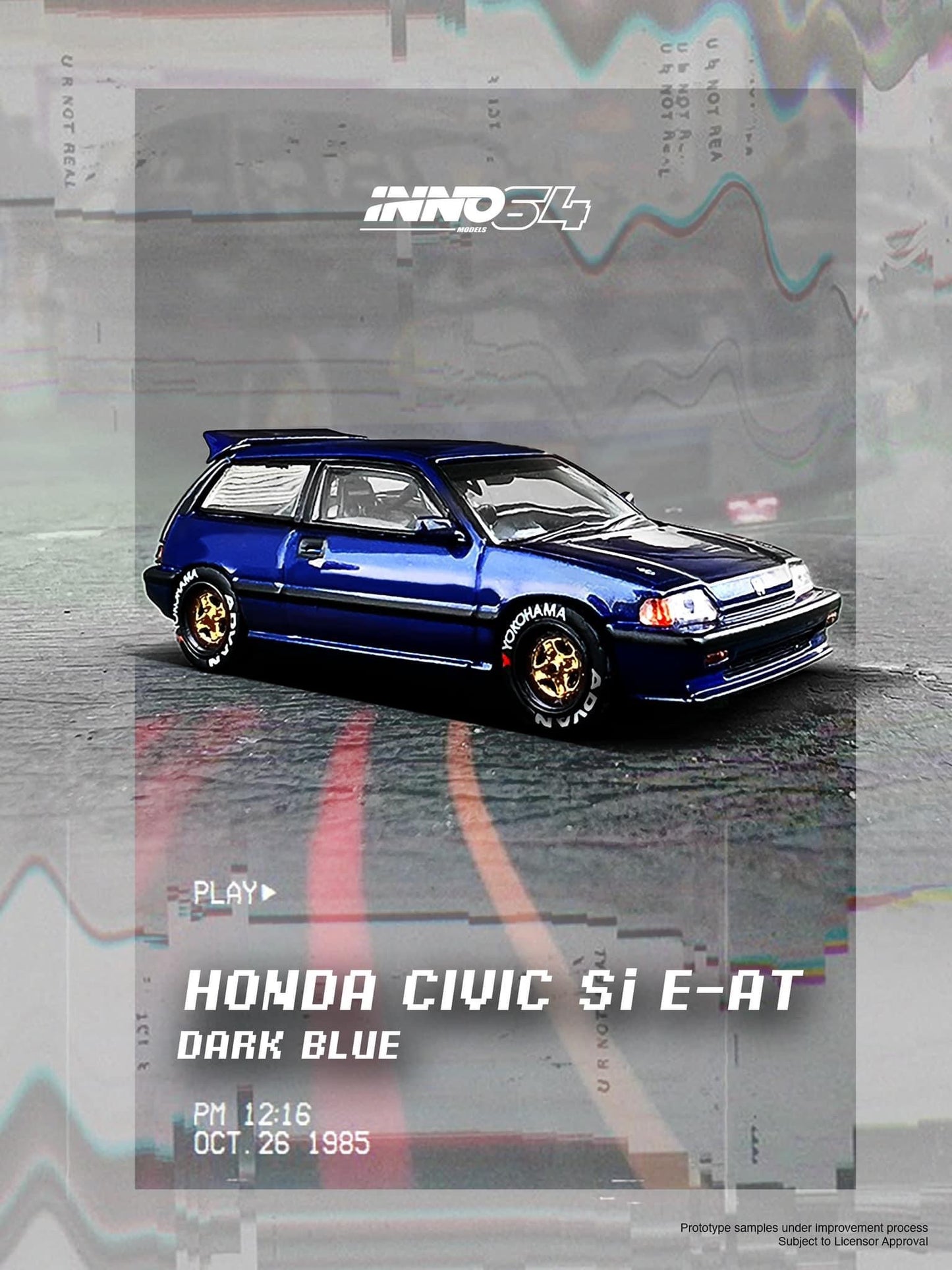 Inno64 1:64 Honda Civic SI E-AT - Dark Blue