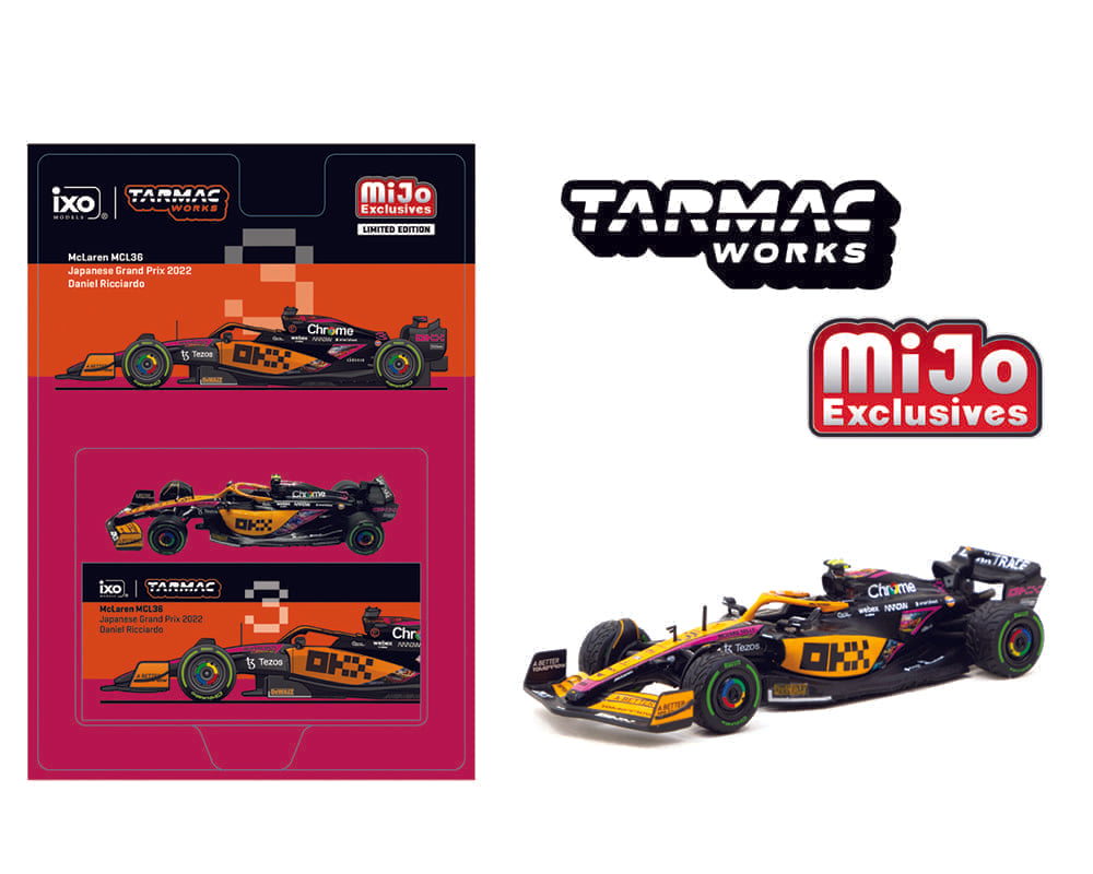 Tarmac 1:64 McLaren MCL36 Japanese Grand Prix 2022 Daniel Ricciardo – MiJo Exclusive