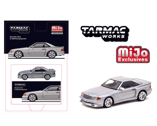 Tarmac Works 1:64 Mercedes-Benz SL 500 Koenig Specials – Silver- Global64 – Mijo Exclusive