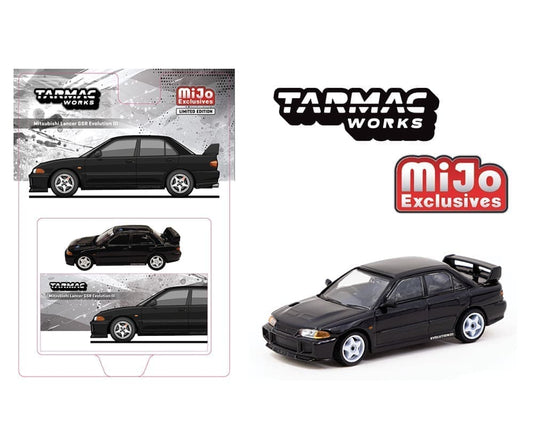 Tarmac Works 1:64 Mitsubishi Lancer GSR Evolution III- Black – Global64 – Mijo Exclusive