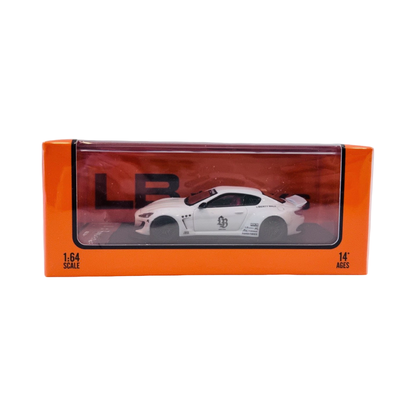 GCD X Liberty Walk 1:64 LBWK Mitsubishi Fuso Trailer 3 Truck Set With Set Exclusive Maserati Grand Turismo Car
