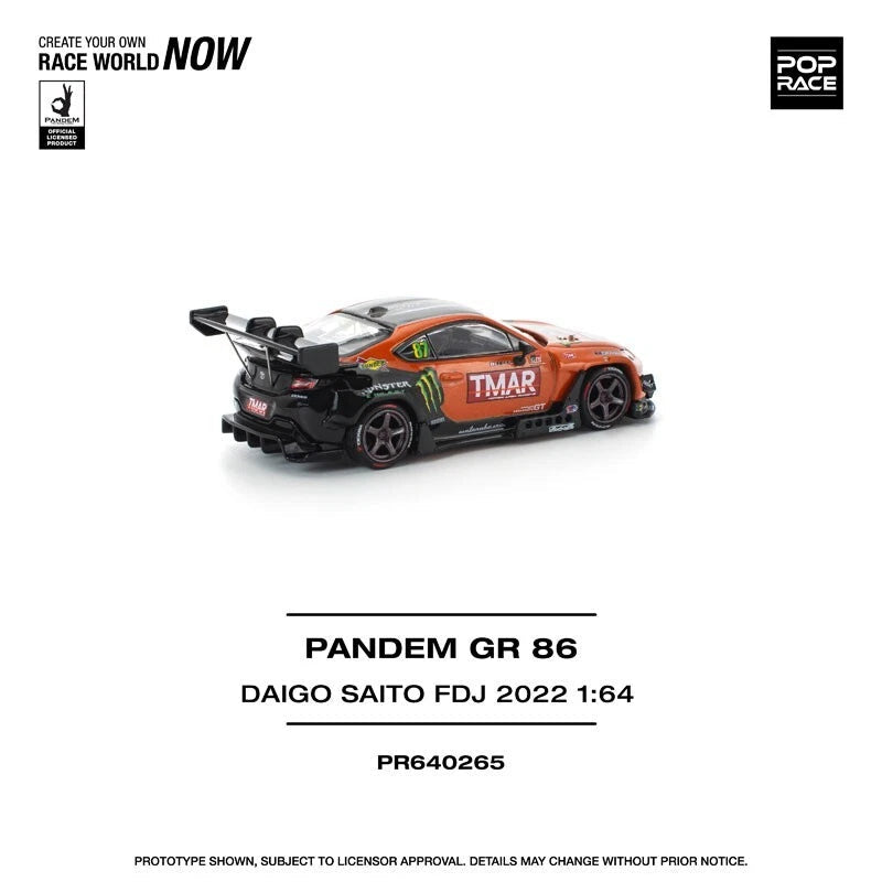 Pop Race 1:64 Pandem GR86 - Daigo Saito Formula Drift Japan 2022