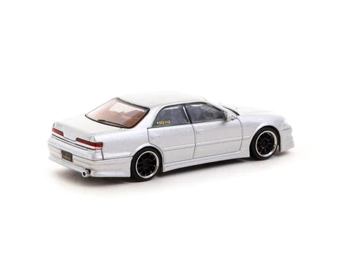 Tarmac Works 1:64 VERTEX Toyota Mark II JZX100 Silver Metallic - HK Toy Car Salon Special Edition - GLOBAL64