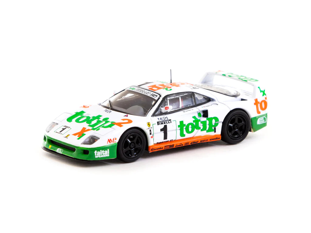 Tarmac Works 1:64 Ferrari F40 GT – Italian GT Championship 1994 #1 – F. D’Amore, O. Larrauri – White – Special Edition – ixo Models – Hobby64