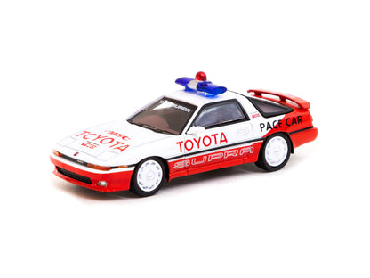 Tarmac Works 1:64 Toyota Supra Pace Car – White and Red – Hobby64