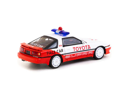 Tarmac Works 1:64 Toyota Supra Pace Car – White and Red – Hobby64