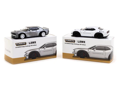 Tarmac Works 1:64 LB-WORKS Dodge Challenger SRT Hellcat – White – CHASE