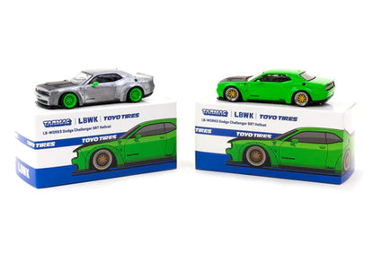 Tarmac Works 1:64 LB-Works Dodge Challenger SRT Hellcat Green Metallic – CHASE