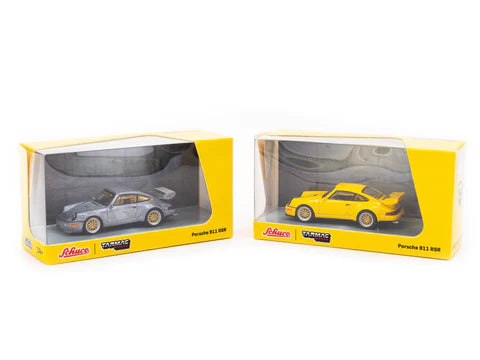 Tarmac Works x Schuco 1:64 Porsche 911 RSR 3.8 (Yellow) – CHASE