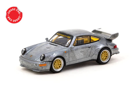 Tarmac Works x Schuco 1:64 Porsche 911 RSR 3.8 (Yellow) – CHASE