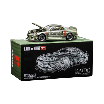 Kaido House 1:64 MDX 2023 Malaysia Diecast Expo Exclusive Nissan Skyline R34 - Millenium Jade