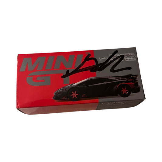 MiniGT 1:64 LBWK Lamborghini Aventador GT EVO Matte Black W/Red Accent - 2023 MDX Exclusive