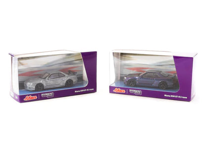 Tarmac Works X Schuco 1:64 Nismo R34 GT-R Z-tune Midnight Purple III - CHASE