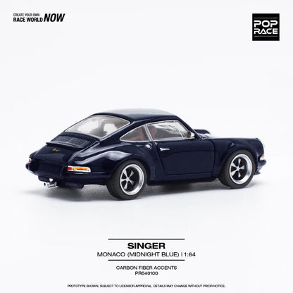 Pop Race 1:64 Porsche Singer Monaco - Dark Blue