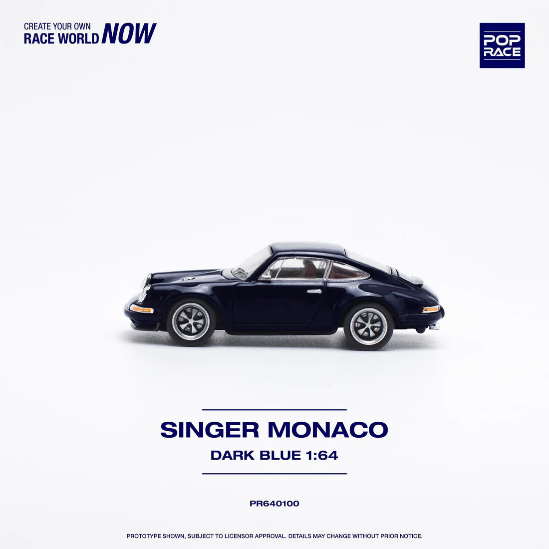 Pop Race 1:64 Porsche Singer Monaco - Dark Blue