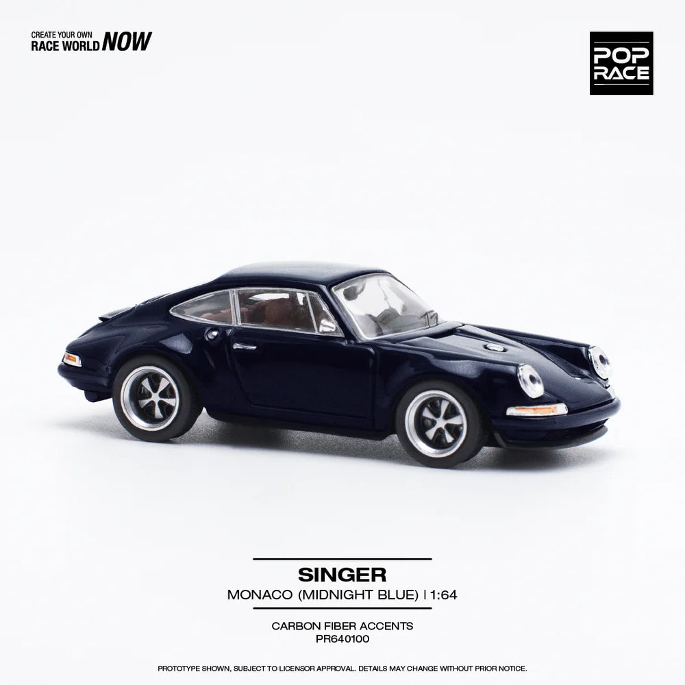 Pop Race 1:64 Porsche Singer Monaco - Dark Blue