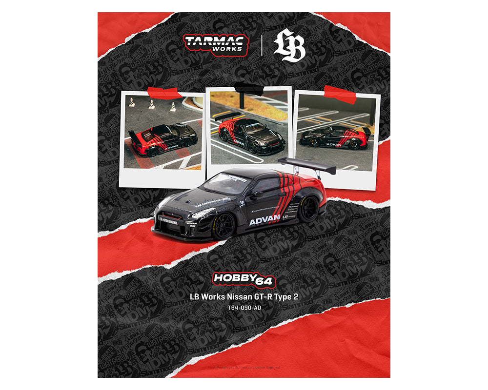 Tarmac Works 1:64 LB Works Nissan GT-R Type 2 Advan