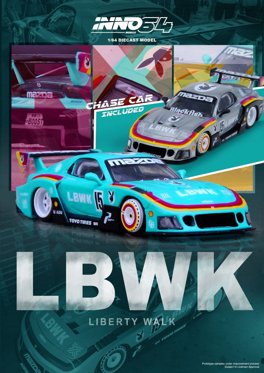 Inno64 1:64 Mazda RX-7 FD3S LBWK LB-Super Silhouette Teal HEC Hobby Expo China Exclusive