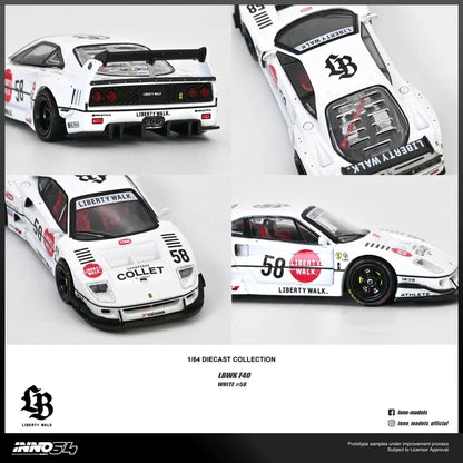 Inno64 1:64 LBWK F40 COLLET - **WHITE**