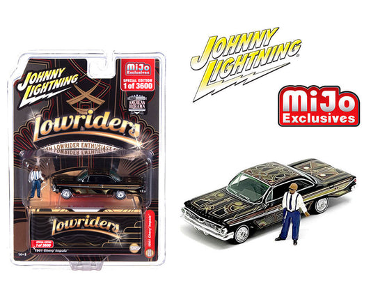 Johnny Lightning 1:64 Lowriders 1961 Chevrolet Impala with American Diorama Figure – MiJo Exclusive