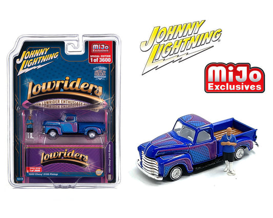 Johnny Lightning 1:64 Lowriders 1950 Chevrolet Pickup with American Diorama Figure – MiJo Exclusive