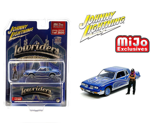 Johnny Lightning 1:64 Lowriders 1984 Oldsmobile Cutlass with American Diorama Figure – MiJo Exclusive