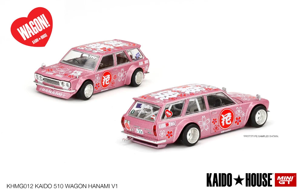 Kaido House 1:64 Datsun KAIDO 510 Wagon Hanami V1 - Regular & Chase PAIR