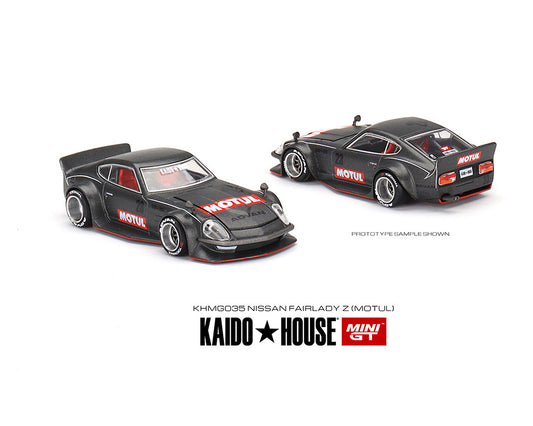 MiniGT x Kaido House 1:64 Datsun Fairlady Z Motul Z Advan Version 1 (Matte Black)